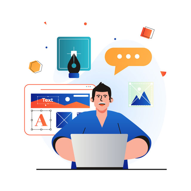 Digital Content Creator Illustration Digital Content Creator Illustration